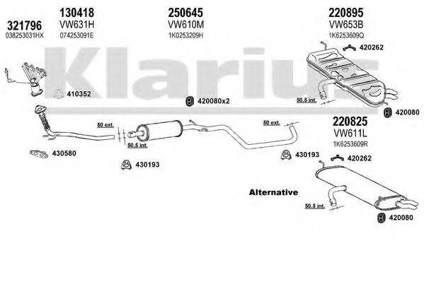 KLARIUS 931132E Система випуску ОГ