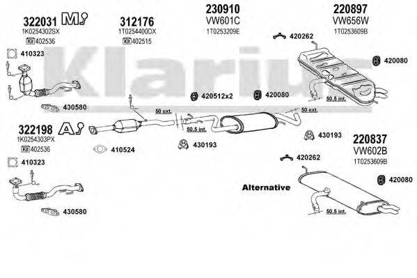 KLARIUS 931142E Система випуску ОГ