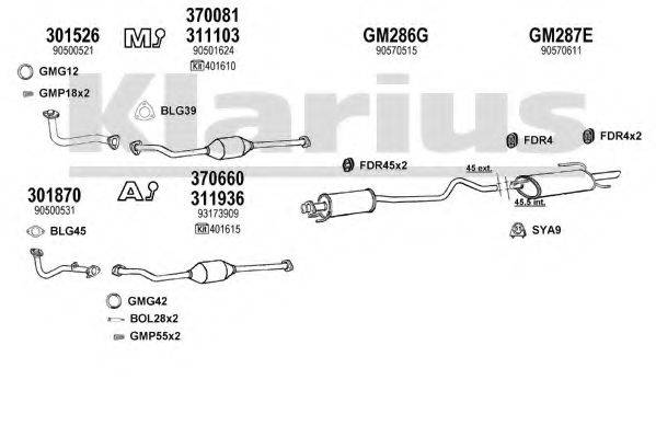 KLARIUS 391120U Система випуску ОГ