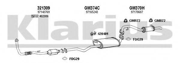 KLARIUS 391410U Система випуску ОГ