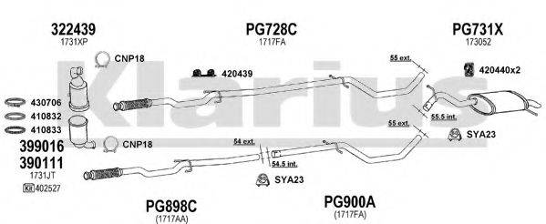 KLARIUS 630799U Система випуску ОГ