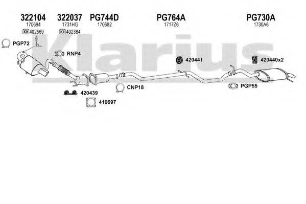 KLARIUS 630906U Система випуску ОГ