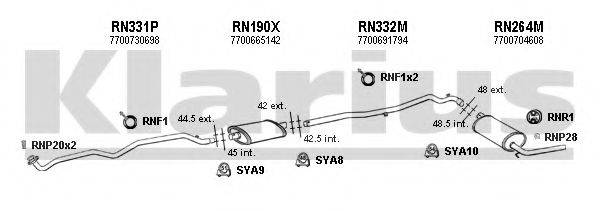 KLARIUS 720539U Система випуску ОГ