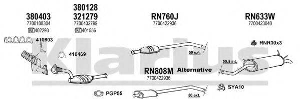KLARIUS 720884U Система випуску ОГ