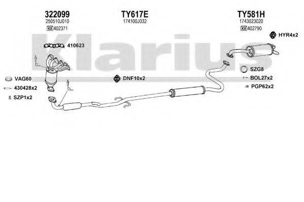 KLARIUS 900414U Система випуску ОГ