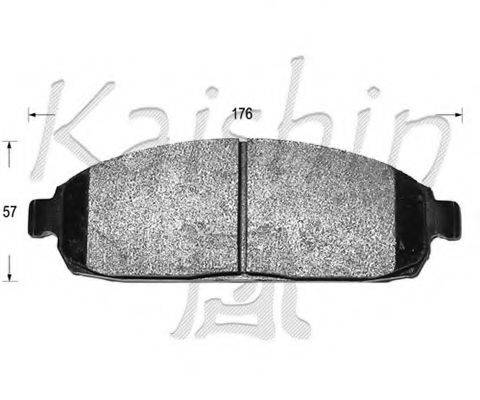 KAISHIN D10120 Комплект гальмівних колодок, дискове гальмо