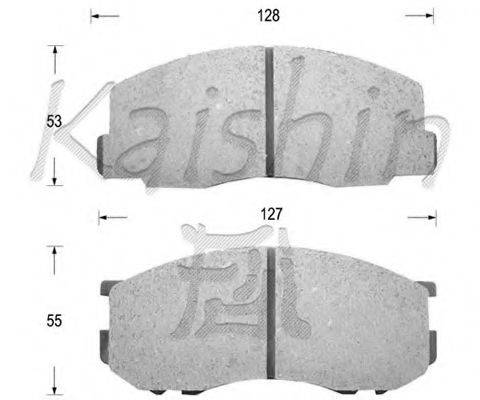KAISHIN D2026 Комплект гальмівних колодок, дискове гальмо