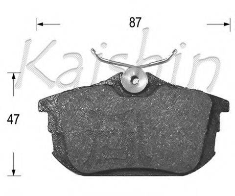 KAISHIN FK6120 Комплект гальмівних колодок, дискове гальмо