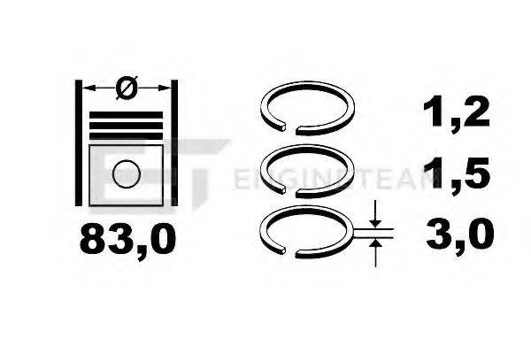 ET ENGINETEAM R4000300 Комплект поршневих кілець