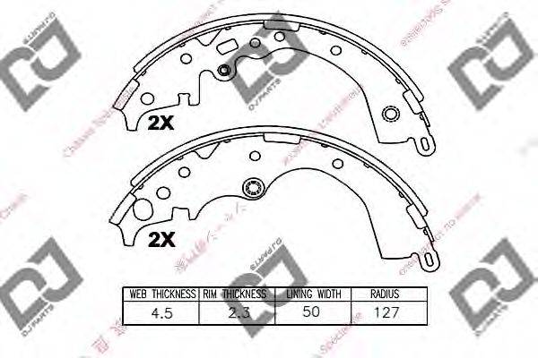 DJ PARTS BS1059 Комплект гальмівних колодок