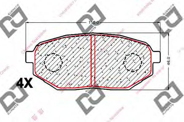 NISSAN AY040-KE109 Комплект гальмівних колодок, дискове гальмо