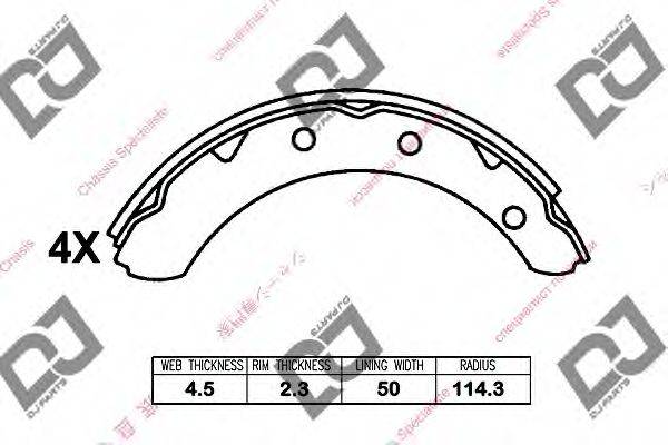 DJ PARTS BS1178 Комплект гальмівних колодок