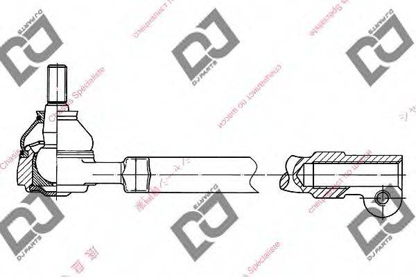 DJ PARTS DE1144 Наконечник поперечної кермової тяги