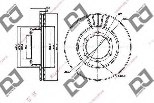 DJ PARTS BD2030 гальмівний диск