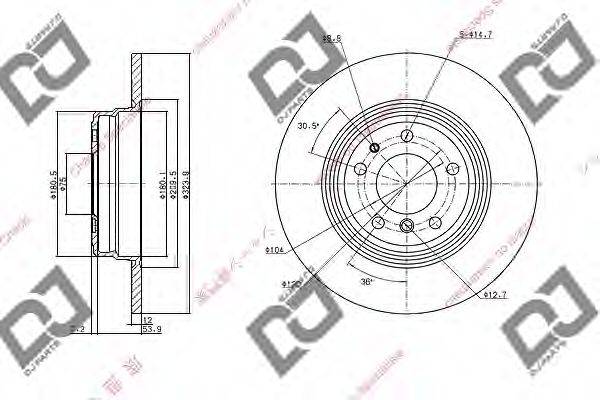 DJ PARTS BD1169 гальмівний диск