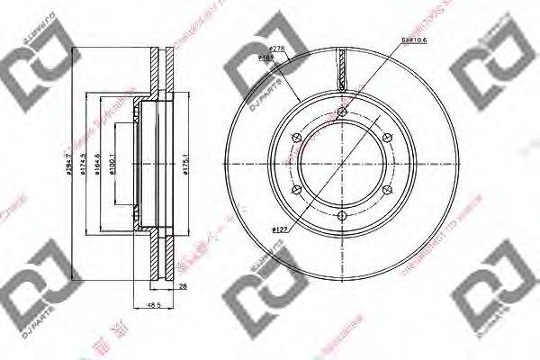 DJ PARTS BD2011 гальмівний диск