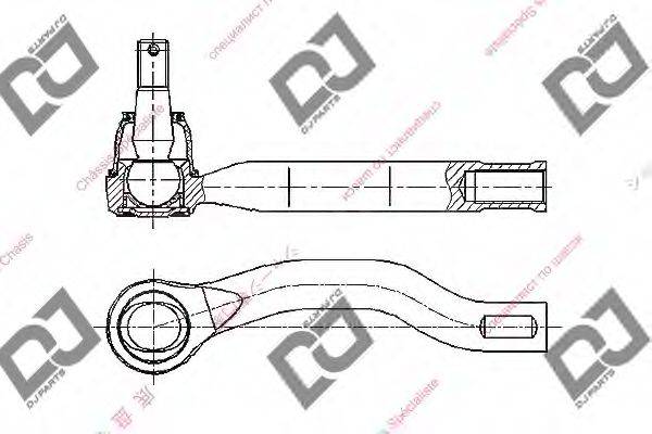 DJ PARTS DE1394 Наконечник поперечної кермової тяги