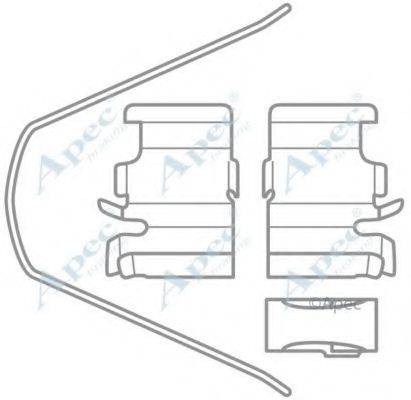 APEC BRAKING KIT1027 Комплектуючі, гальмівні колодки