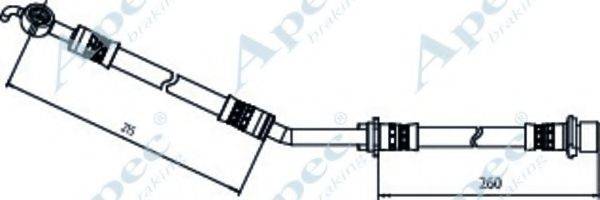 APEC BRAKING HOS4076 Гальмівний шланг