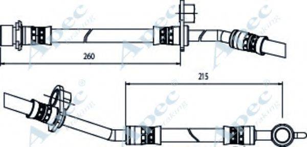 APEC BRAKING HOS4078 Гальмівний шланг