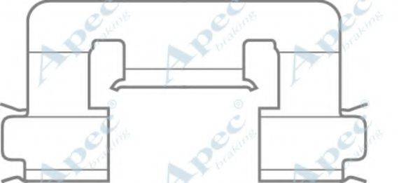 APEC BRAKING KIT582 Комплектуючі, гальмівні колодки