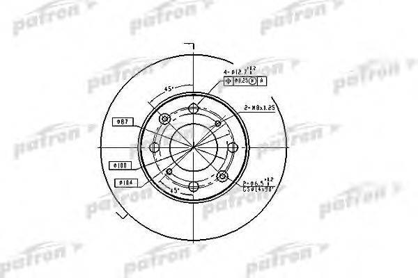 PATRON PBD1807 гальмівний диск