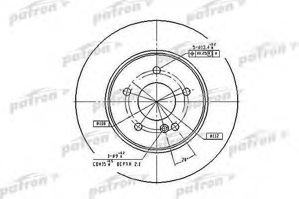 PATRON PBD2813 гальмівний диск