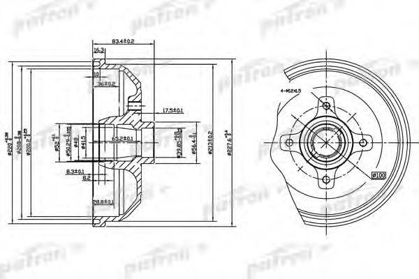 VAUXHALL 932311267 Гальмівний барабан