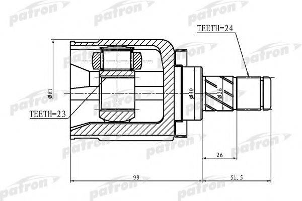 NISSAN 39204-AU025 Шарнірний комплект, приводний вал