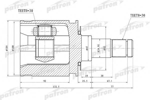 TOYOTA 43403-60010 Шарнірний комплект, приводний вал