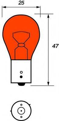 CITROEN/PEUGEOT 6216 A0 Лампа розжарювання, ліхтар покажчика повороту; Лампа розжарювання, додатковий ліхтар сигналу гальмування