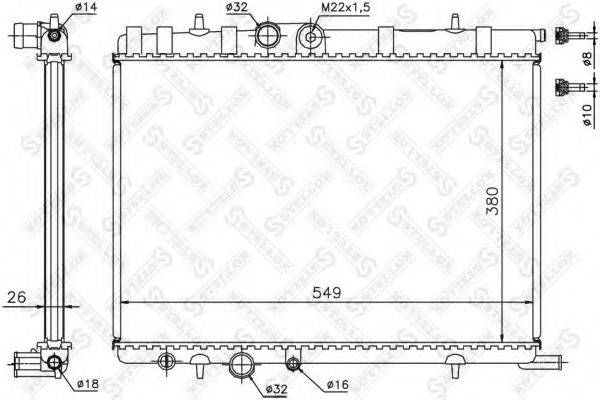 STELLOX 1025177SX Радіатор, охолодження двигуна