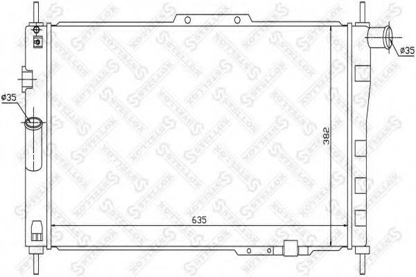 STELLOX 1025326SX Радіатор, охолодження двигуна