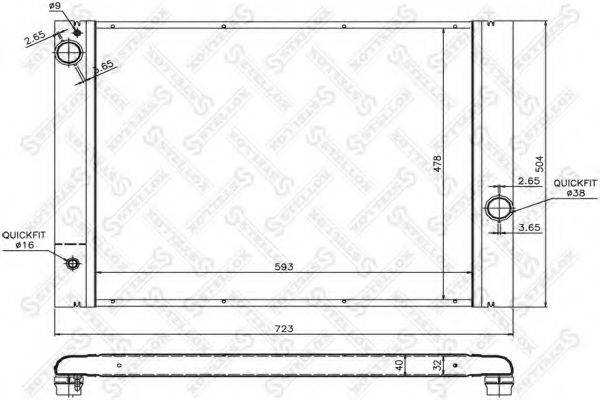 STELLOX 1025336SX Радіатор, охолодження двигуна