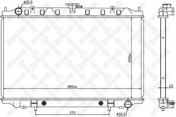 STELLOX 1025338SX Радіатор, охолодження двигуна