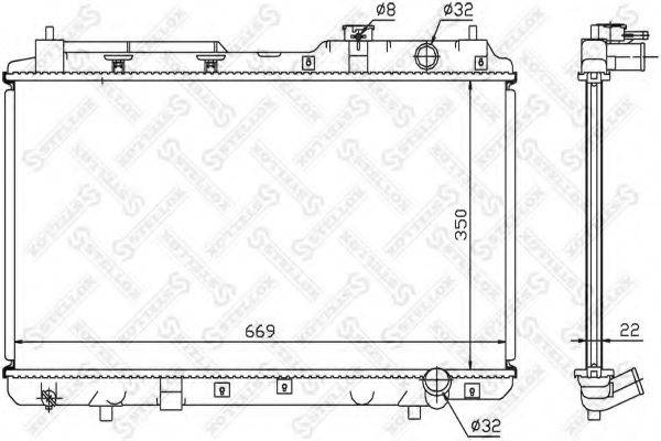 STELLOX 1025343SX Радіатор, охолодження двигуна