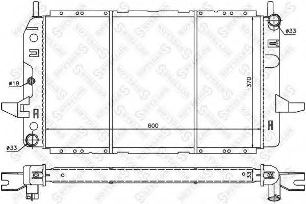 STELLOX 1025815SX Радіатор, охолодження двигуна