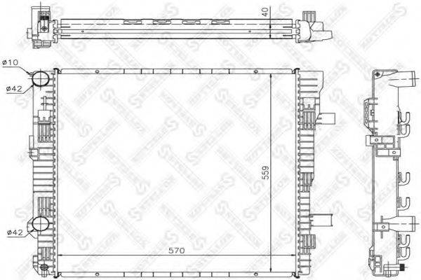 STELLOX 1025889SX Радіатор, охолодження двигуна