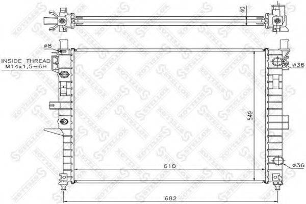 STELLOX 1025934SX Радіатор, охолодження двигуна