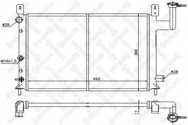 STELLOX 1025981SX Радіатор, охолодження двигуна