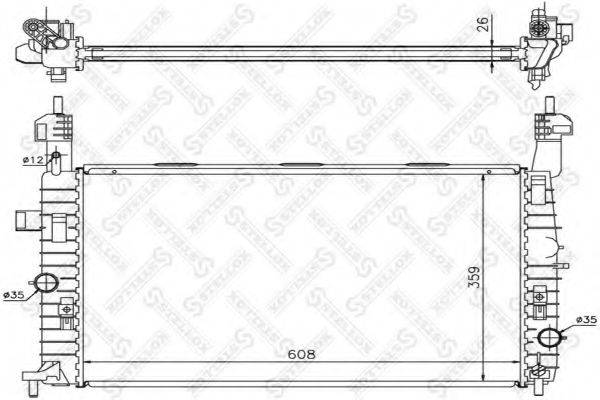 STELLOX 1026049SX Радіатор, охолодження двигуна