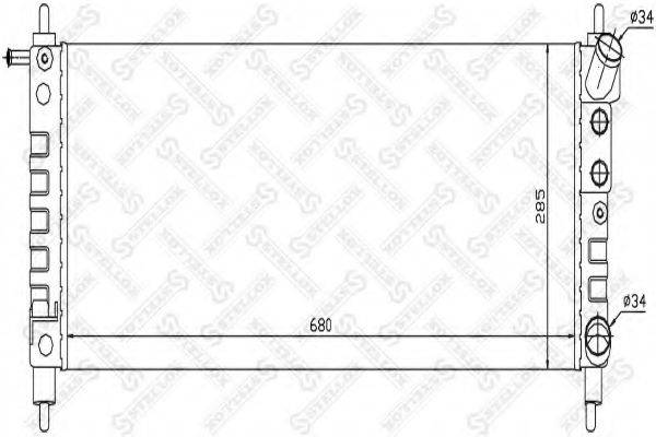 STELLOX 1026076SX Радіатор, охолодження двигуна