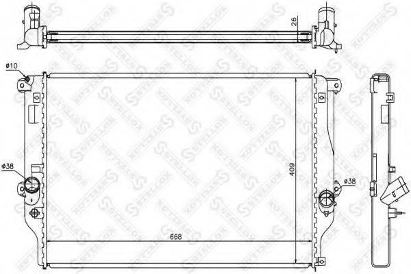 STELLOX 1026324SX Радіатор, охолодження двигуна