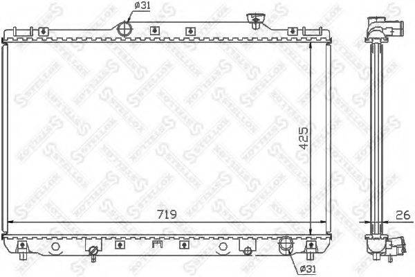 STELLOX 1026380SX Радіатор, охолодження двигуна