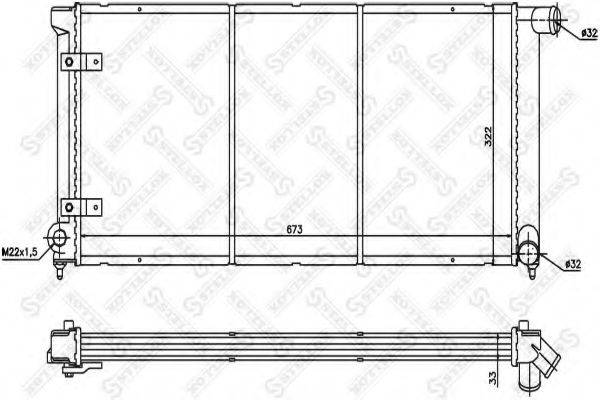 STELLOX 1026412SX Радіатор, охолодження двигуна