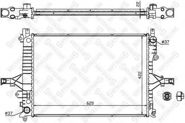 STELLOX 1026458SX Радіатор, охолодження двигуна