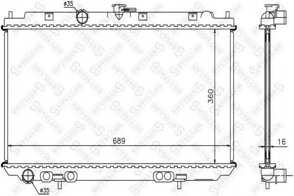 STELLOX 1026577SX Радіатор, охолодження двигуна