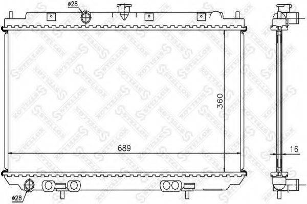 STELLOX 1026581SX Радіатор, охолодження двигуна