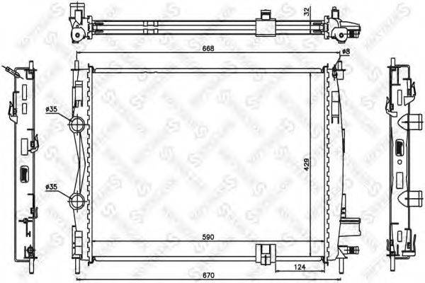 STELLOX 1026586SX Радіатор, охолодження двигуна