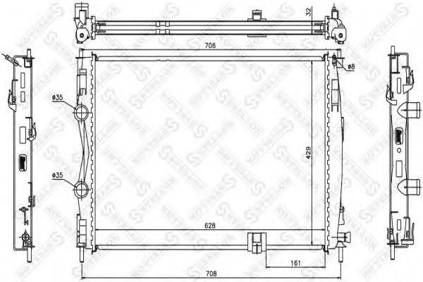 STELLOX 1026587SX Радіатор, охолодження двигуна